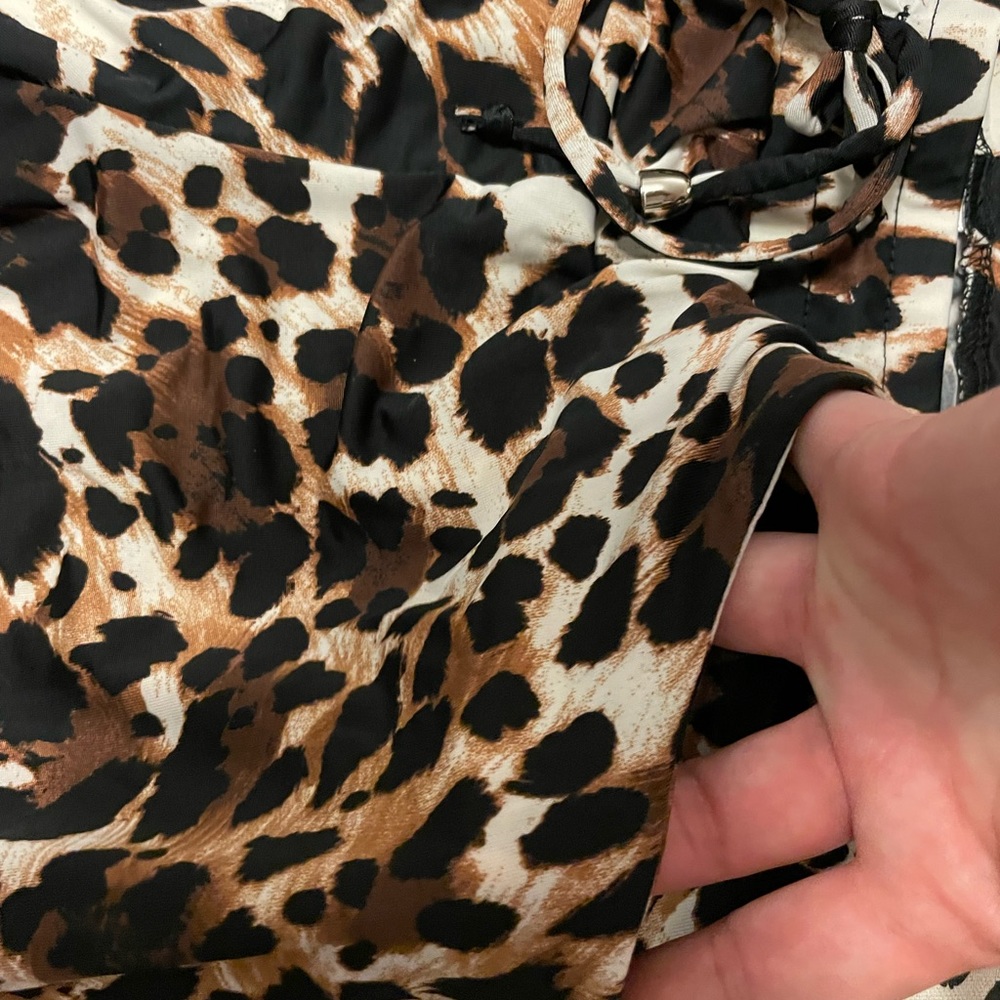 NWOT Leopard Print Pant - Poolside Light Flowing Wide Leg Medium - Picture 4 of 9